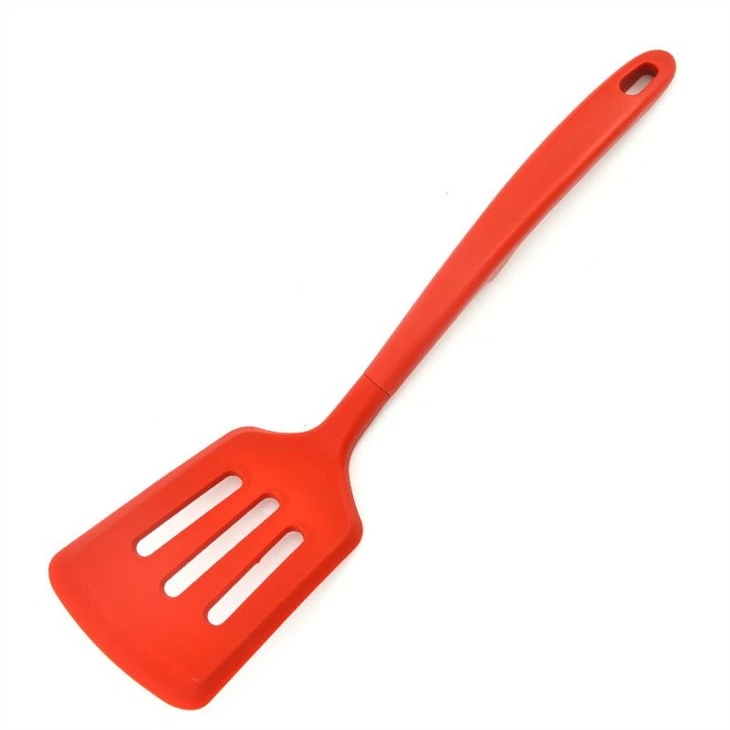 Silicone Slotted Turner Spatula Set Flipper Spatulas For Cooking With Nylon Handle